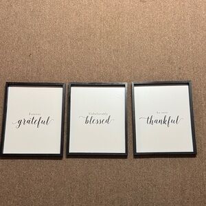 Black and White Inspirational Wall Art Set
